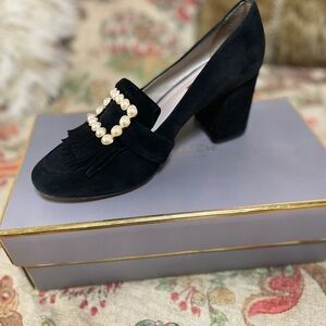 Louise et Cie Black Eco Kidsuede Heels